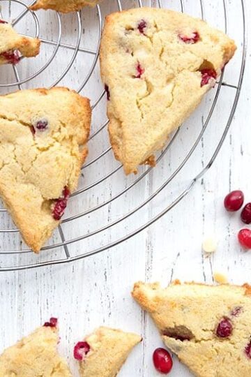 Gluten Free Cranberry Orange Scones